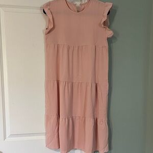 Girls' Flutter Tiered Dress - Pink